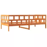 viaszbarna tömör fenyőfa kanapéágy matrac nélkül 80 x 200 cm