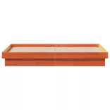 viaszbarna tömör fenyőfa LED-es ágykeret 160 x 200 cm