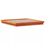 viaszbarna tömör fenyőfa LED-es ágykeret 200 x 200 cm