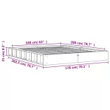 viaszbarna tömör fenyőfa ágy matrac nélkül 160 x 200 cm