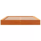 viaszbarna tömör fenyőfa ágy matrac nélkül 150 x 200 cm