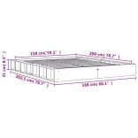 viaszbarna tömör fenyőfa ágy matrac nélkül 150 x 200 cm