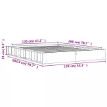 viaszbarna tömör fenyőfa ágy matrac nélkül 120 x 200 cm