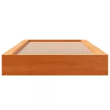 viaszbarna tömör fenyőfa ágy matrac nélkül 100 x 200 cm