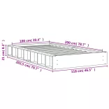 viaszbarna tömör fenyőfa ágy matrac nélkül 100 x 200 cm