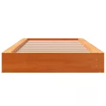 viaszbarna tömör fenyőfa ágy matrac nélkül 90 x 200 cm