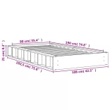 viaszbarna tömör fenyőfa ágy matrac nélkül 90 x 190 cm