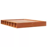 viaszbarna tömör fenyőfa ágy matrac nélkül 120 x 190 cm