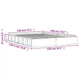 viaszbarna tömör fenyőfa ágy matrac nélkül 120 x 190 cm
