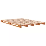 viaszbarna tömör fenyőfa raklapágy 140 x 200 cm