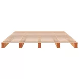 viaszbarna tömör fenyőfa raklapágy 140 x 200 cm