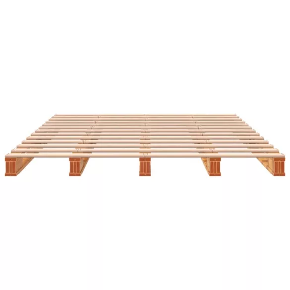 viaszbarna tömör fenyőfa raklapágy 140 x 200 cm