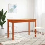 viaszbarna tömör fenyőfa ebédlőasztal 110 x 55 x 75 cm