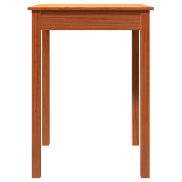 viaszbarna tömör fenyőfa ebédlőasztal 55 x 55 x 75 cm