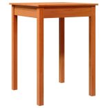 viaszbarna tömör fenyőfa ebédlőasztal 55 x 55 x 75 cm