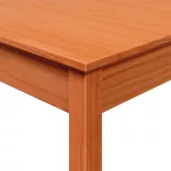 viaszbarna tömör fenyőfa ebédlőasztal 55 x 55 x 75 cm