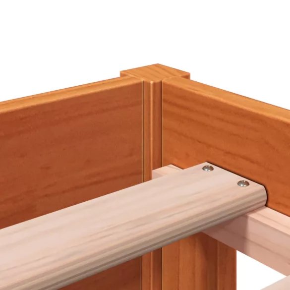 viaszbarna tömör fenyőfa kanapéágy matrac nélkül 90 x 200 cm