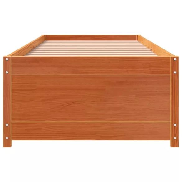 viaszbarna tömör fenyőfa kanapéágy matrac nélkül 90 x 190 cm