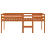 viaszbarna tömör fenyőfa magasított ágy 75x190 cm