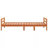 viaszbarna tömör fenyőfa ágy matrac nélkül 90 x 200 cm