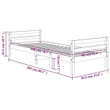 viaszbarna tömör fenyőfa ágy matrac nélkül 90 x 200 cm