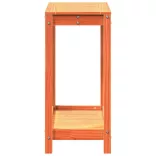 viaszbarna tömör fenyőfa ültetőasztal polccal 82,5 x 35 x 75 cm