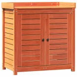 barna tömör fenyőfa ültetőasztal polcokkal 82,5 x 50 x 86,5 cm