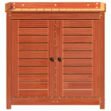 barna tömör fenyőfa ültetőasztal polcokkal 82,5 x 50 x 86,5 cm