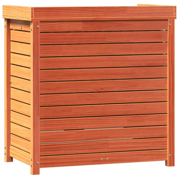 barna tömör fenyőfa ültetőasztal polcokkal 82,5 x 50 x 86,5 cm