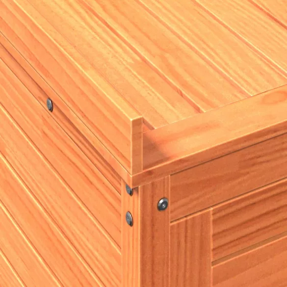 barna tömör fenyőfa ültetőasztal polcokkal 82,5 x 50 x 86,5 cm