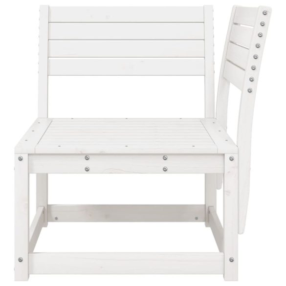 fehér tömör fenyőfa kerti sarokkanapé 73 x 73 x 78 cm