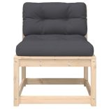 tömör fenyőfa kerti kanapé párnával