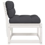 fehér tömör fenyőfa kerti kanapé párnával