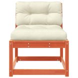 viaszbarna tömör fenyőfa kerti kanapé párnával