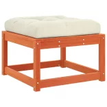 viaszbarna tömör fenyőfa kerti lábzsámoly párnával