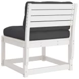 2 db fehér tömör fenyőfa kerti kanapé párnával