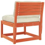 2 db viaszbarna tömör fenyőfa kerti kanapé párnával