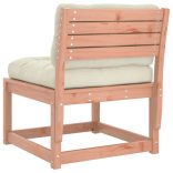 2 db tömör duglászfenyő kerti kanapé párnával