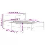 tömör fenyőfa ágykeret ágy matrac nélkül 120 x 200 cm