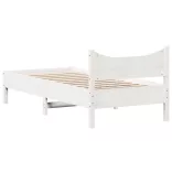 fehér tömör fenyőfa ágy matrac nélkül 90 x 200 cm