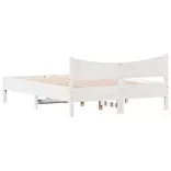 fehér tömör fenyőfa ágy matrac nélkül 140x190 cm