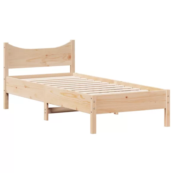 tömör fenyőfa ágy matrac nélkül 75 x 190 cm