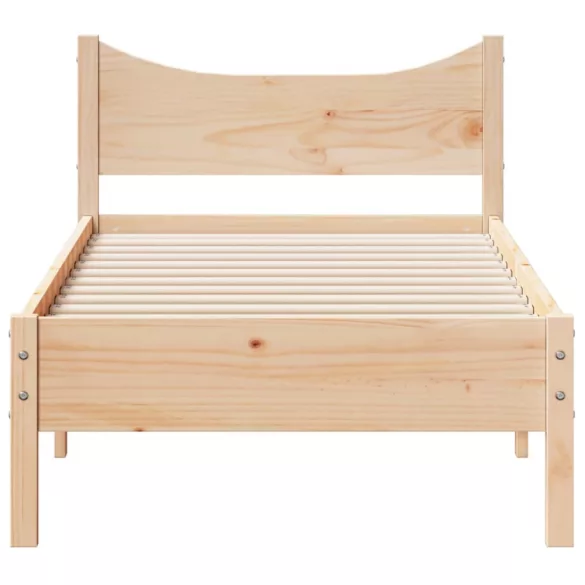 tömör fenyőfa ágy matrac nélkül 75 x 190 cm