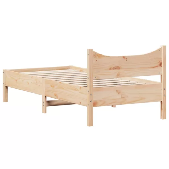 tömör fenyőfa ágy matrac nélkül 75 x 190 cm