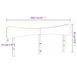 viaszbarna tömör fenyőfa fejtámla 200 cm