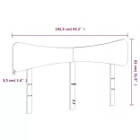 viaszbarna tömör fenyőfa fejtámla 160 cm