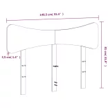 viaszbarna tömör fenyőfa fejtámla 135 cm