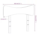 viaszbarna tömör fenyőfa fejtámla 75 cm