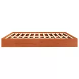 viaszbarna tömör fenyőfa ágy matrac nélkül 200 x 200 cm