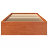 viaszbarna tömör fenyőfa ágy matrac nélkül 90 x 190 cm